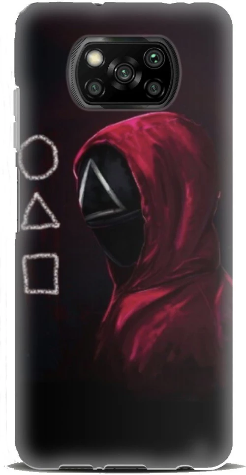 Squid Game Silicone case Θήκη για Poco X3 / X3 Pro black-red