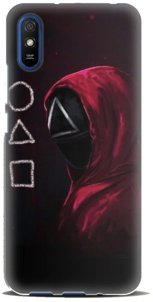Squid Game Silicone case for Xiaomi Redmi 9A black-red