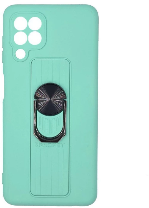 Ring Case silicone case with finger grip and stand Θήκη για Samsung Galaxy A22 4G mint*