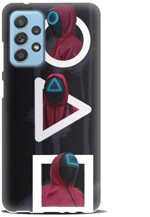 Squid Game 2 Silicone case Θήκη για Samsung Galaxy A72 black-red
