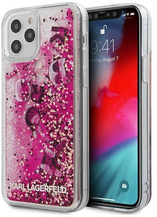 Karl Lagerfeld KLHCP12LROPI iPhone 12 Pro Max 6,7" różowy/pink hardcase Glitter Charms*