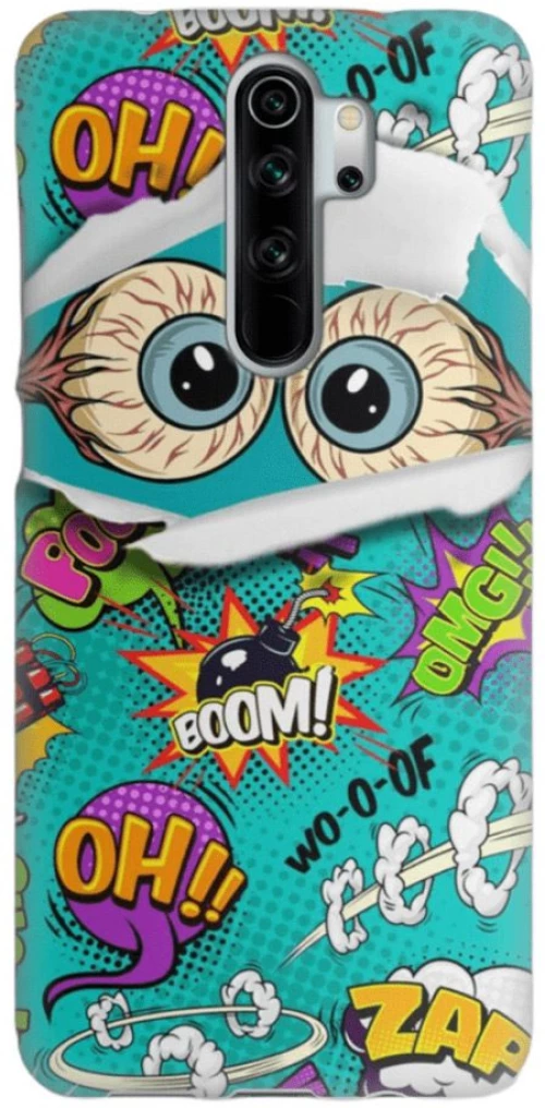 Comic Eyes Silicone case Θήκη για Xiaomi Redmi Note 8 Pro green