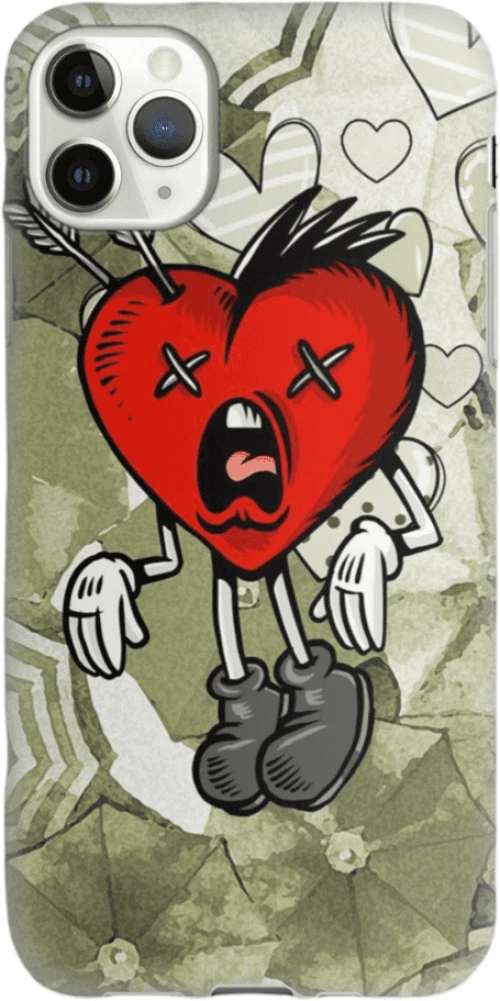 Heart Silicone case Θήκη για Iphone 11 Pro Max red