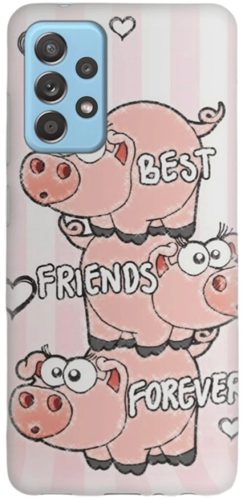 Friends Silicone case Θήκη για Samsung Galaxy A32 5G pink