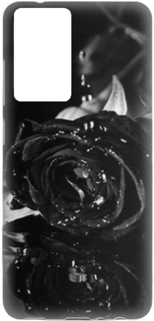 Black Rose Silicone case Θήκη για Xiaomi Redmi Note 10 Pro