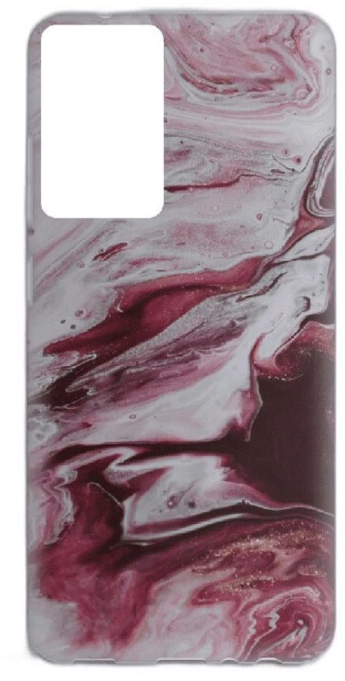 Marble Silicone case Θήκη για Xiaomi Poco M3 / Redmi 9T red-white