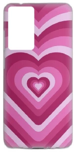 Hearts Silicone case Θήκη για Xiaomi Redmi Note 10 Pro pink