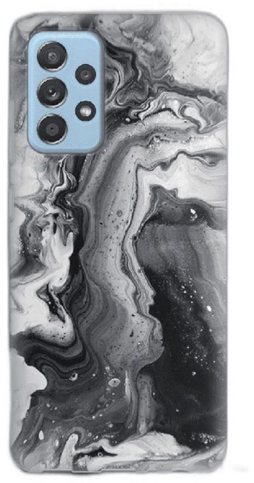 Marble Silicone case Θήκη για Samsung Galaxy A32 4G black-white 2