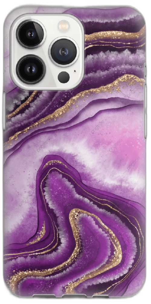Marble Silicone case Θήκη για Iphone 13 Pro purple