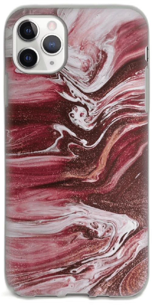 Marble Silicone case Θήκη για Iphone 11 Pro Max red