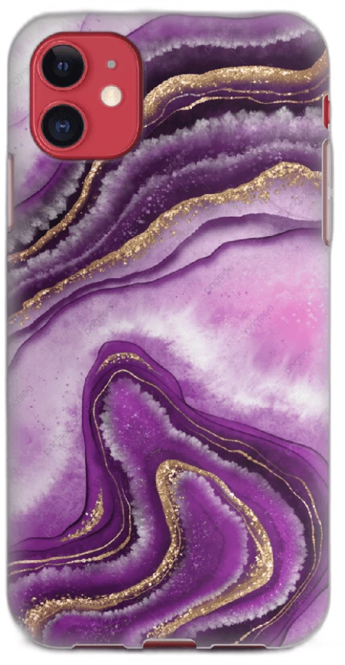 Marble Silicone case Θήκη για Iphone 12 purple