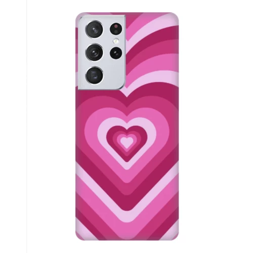 Hearts Silicone case θήκη για Samsung Galaxy S22 Ultra pink
