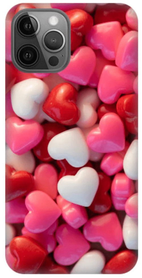 Chocolate Hearts Silicone case Θήκη για Iphone 13 Pro pink
