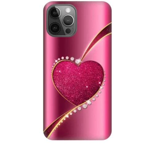 Shining Heart Silicone case Θήκη για Iphone 12 Pro Max pink