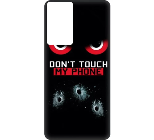 Don't Touch My Phone Silicone case Θήκη για Xiaomi Redmi Note 10 5G / Poco M3 Pro 5G black