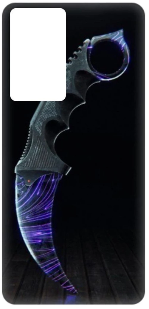 Knife Silicone case Θήκη για Xiaomi Redmi 10 black