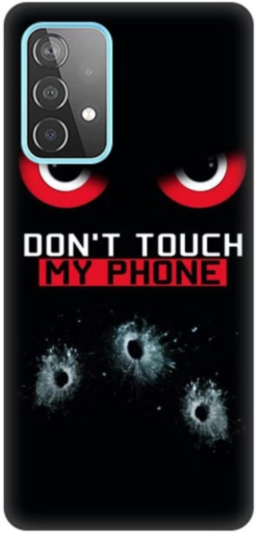 Don't Touch My Phone Silicone case Θήκη για Samsung Galaxy A52s / A52 5G / A52 4G black