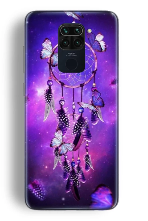 Dream Catcher Silicone case Θήκη για Xiaomi Redmi Note 9 purple