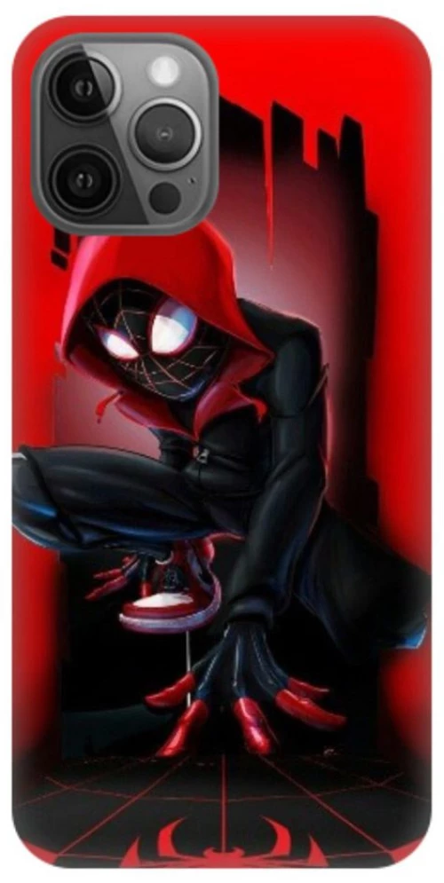 Miles Morales Spiderman Silicone case Θήκη για Iphone 11 Pro red