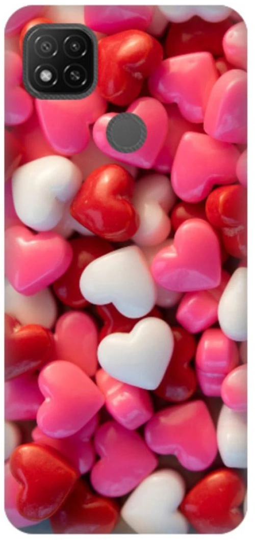 Chocolate Hearts Silicone case for Xiaomi Redmi 9C pink