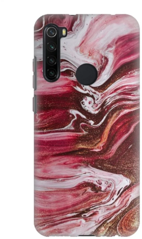 Marble Silicone case Θήκη για Xiaomi Redmi Note 8 red