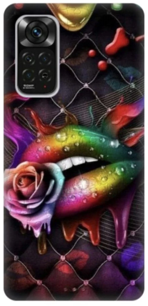 Lips Silicone case Θήκη για Xiaomi Redmi Note 11 4G multicolour