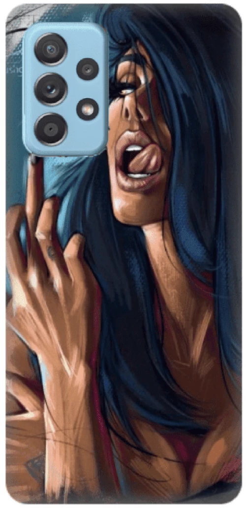 Woman Silicone case Θήκη για Samsung Galaxy A13 4G blue