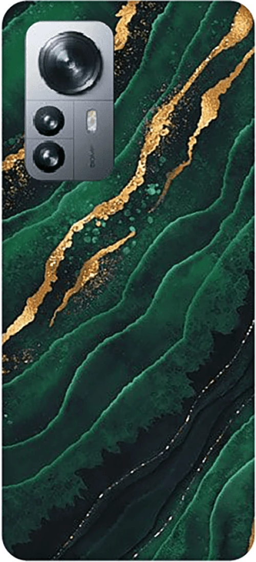 Marble Silicone case Θήκη για Xiaomi 12 5G green