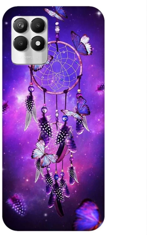 Glossy Dream Catcher Custom Silicone case Θήκη για Realme 8i purple