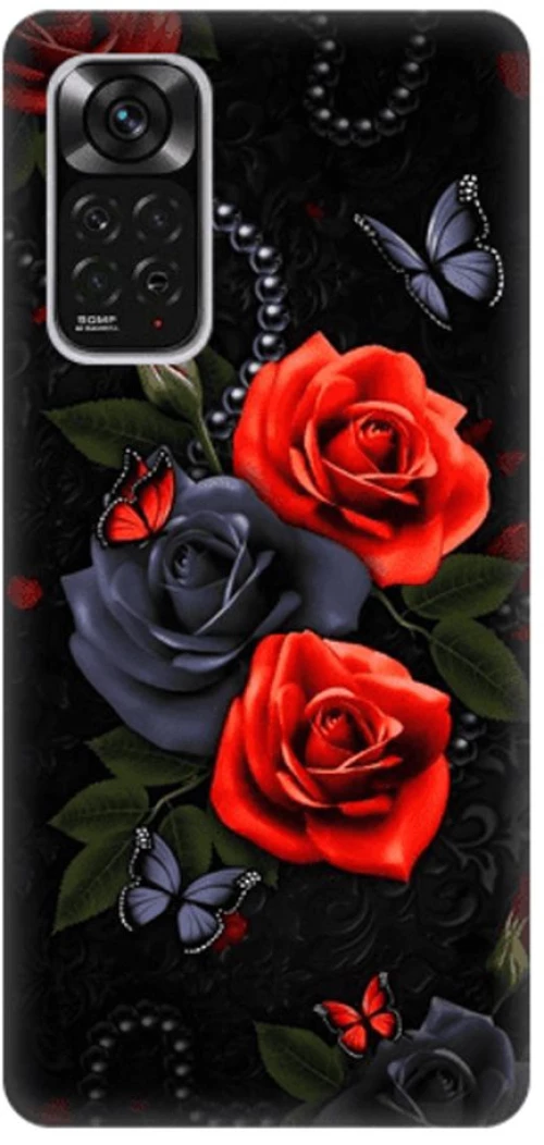 Roses Silicone case Θήκη για Xiaomi Redmi Note 11 4G black