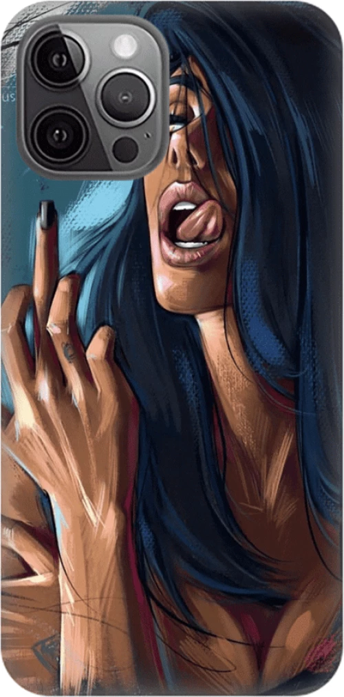 Woman Silicone case Θήκη για iPhone 12 Pro Max blue