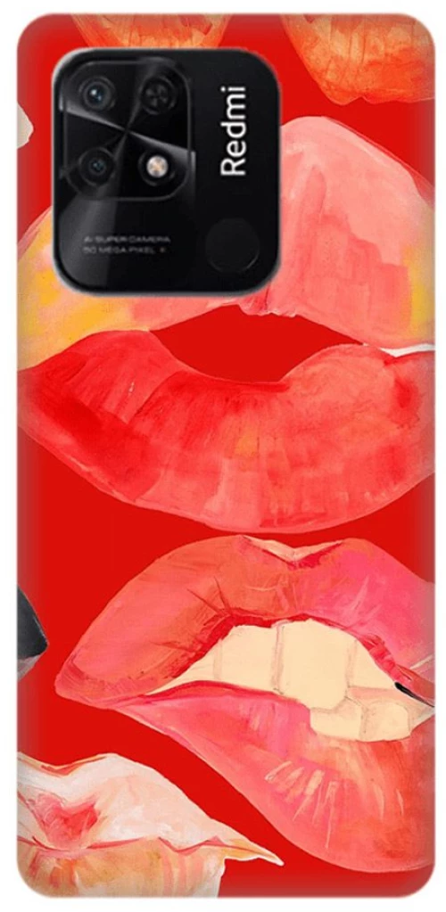 Lips Silicone case Θήκη για Xiaomi Redmi 10c red