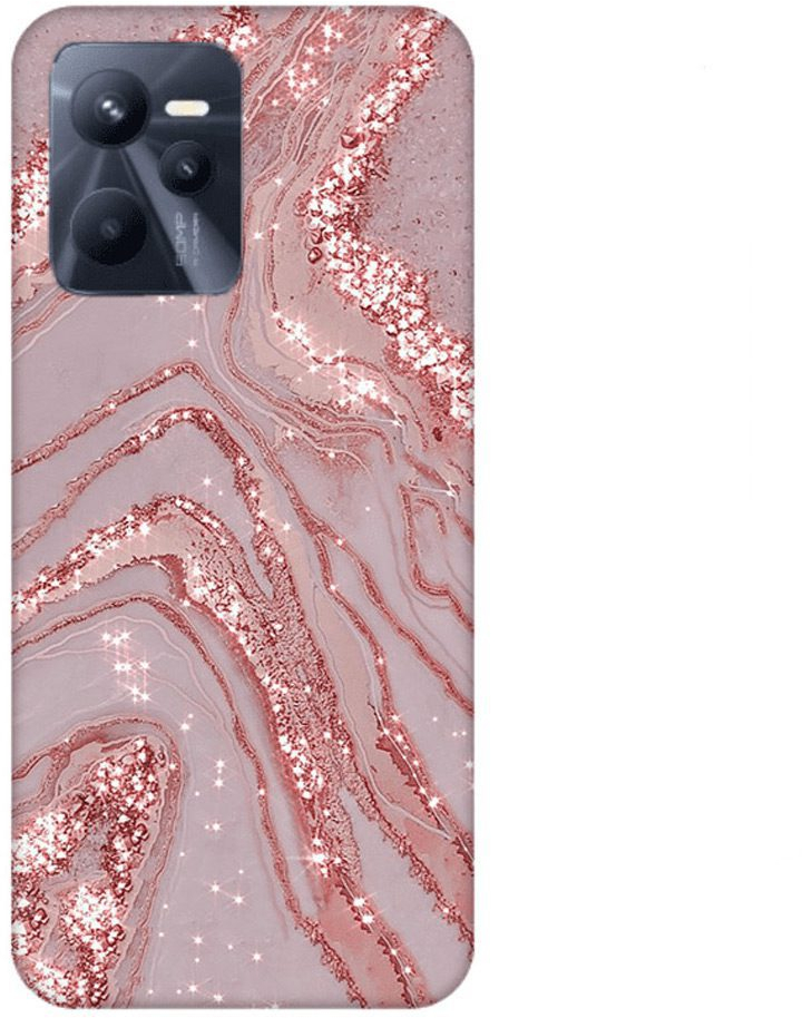 Marble Silicone case Θήκη για Realme C35 pink