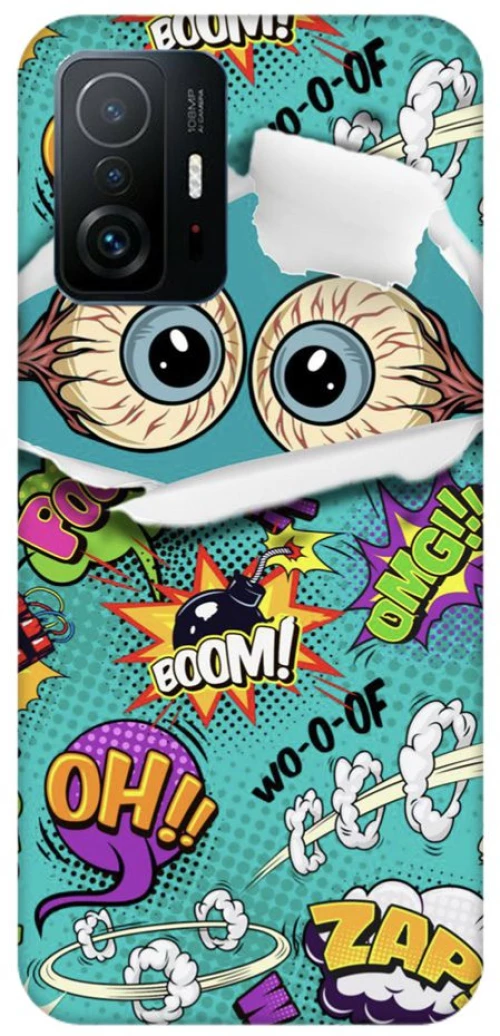 Comic Eyes Silicone case Θήκη για Xiaomi 11T 5G / 11T Pro 5G Green