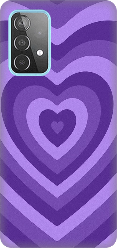 Hearts Silicone case Θήκη για Samsung Galaxy A13 4G purple