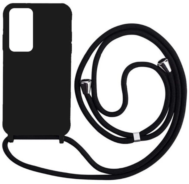 Cord Silicone back cover Case με κορδόνι για Samsung Galaxy A53 black*