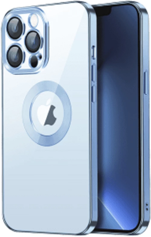 Electroplated Clear Case With Logo Ring Θήκη για iPhone 14 Pro Transparent / Blue