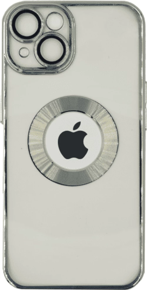Electroplated Clear Case With Logo Ring Θήκη για iPhone 14 Plus Transparent / Silver