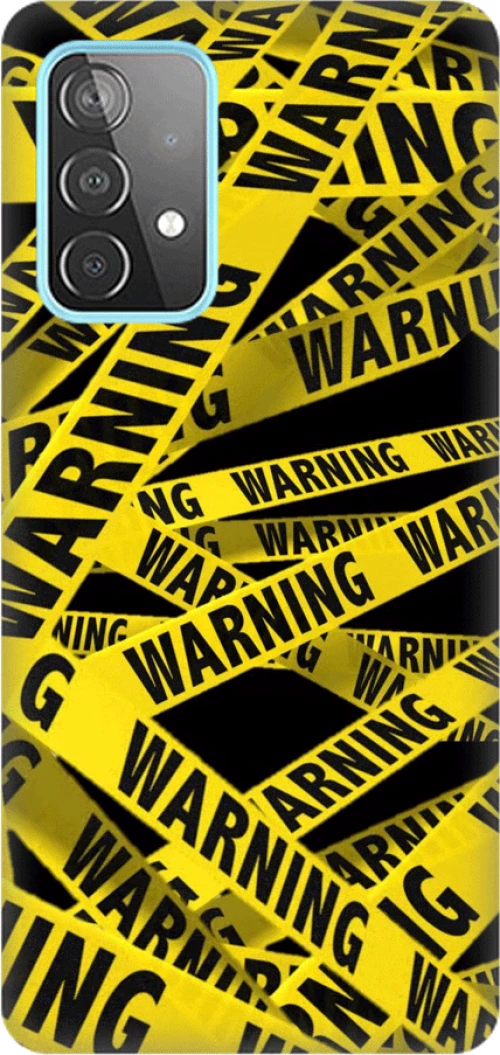 warning Silicone case Θήκη για Samsung Galaxy A13 4G yellow