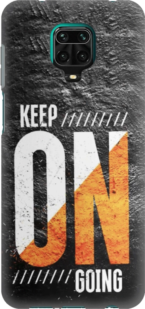 keep on going Silicone case Θήκη για XIAOMI Redmi NOTE 9S / 9 Pro / 9 Pro Max black