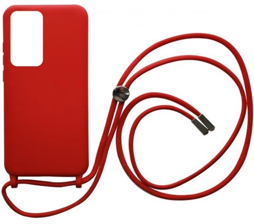 Cord Silicone back cover Case με κορδόνι για Xiaomi Redmi Note 11 Pro / Note 11 Pro 5G Red*