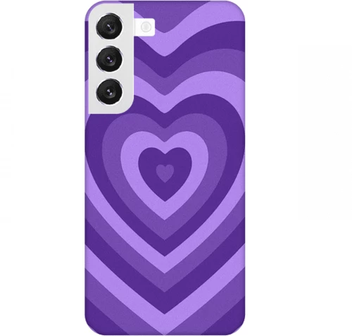 Hearts Silicone case θήκη για Samsung Galaxy S23 purple