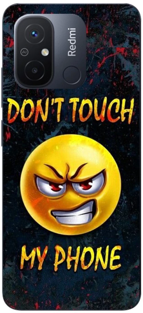 don’t touch my phone emoji Silicone case Θήκη για XIAOMI Redmi 12C yellow