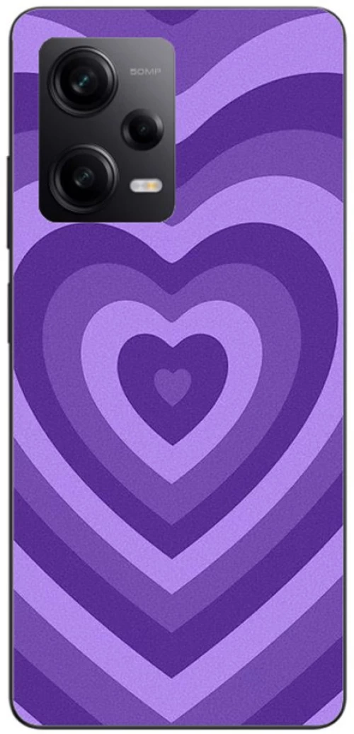 Hearts Silicone Case θήκη για Xiaomi Poco X5 purple