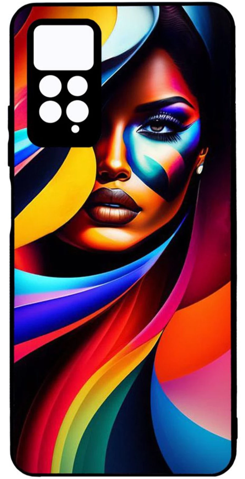 COLORFUL WOMAN Premium Protective Hard Case black Θήκη για Xiaomi Redmi Note 11 pro