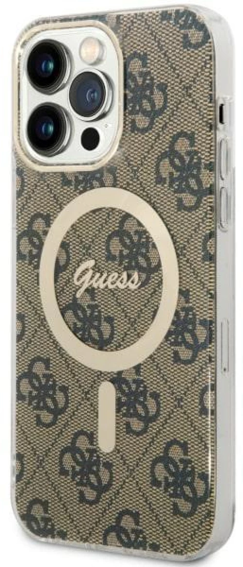 Guess Θήκη για iPhone 14 Pro Max 6,7 "brown hardcase 4G MagSafe