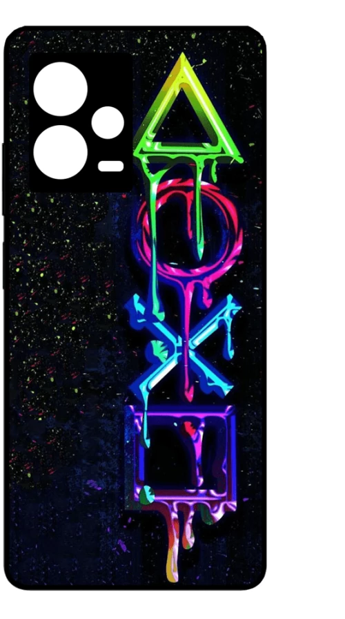 GAMER SYMBOLS 2 Premium Protective Hard Case black Θήκη για Xiaomi Redmi Note 12 Pro 5G