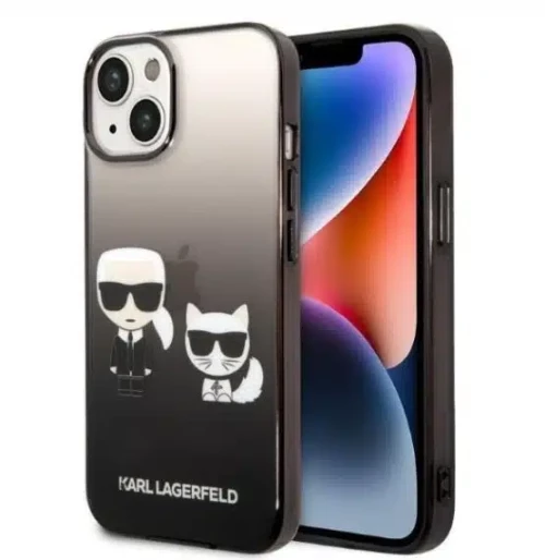 Karl Lagerfeld θηκη για iPhone 14 Plus 6,7 “hardcase black Gradient Ikonik Karl & Choupette