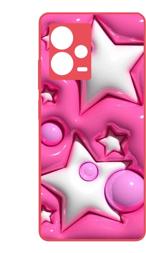 STARS Premium Protective Hard Case hot pink Θήκη για Xiaomi Redmi Note 12 Pro 5G