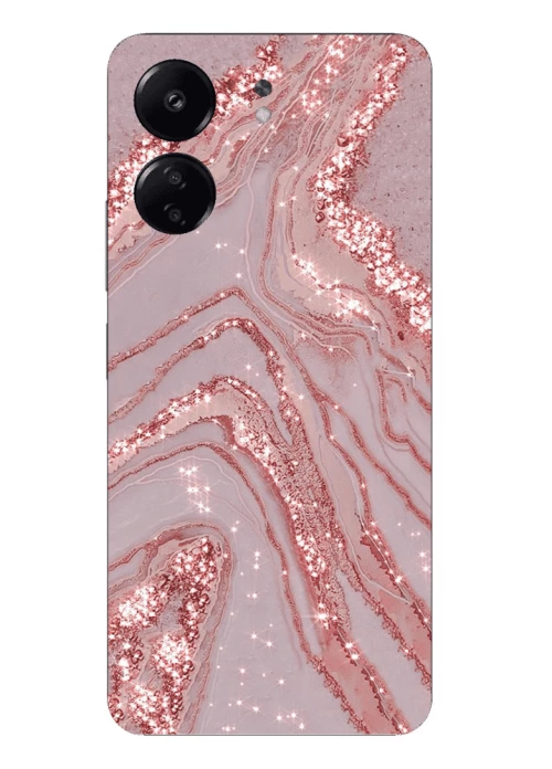 Marble Silicone Case θήκη για Xiaomi Poco C65 pink